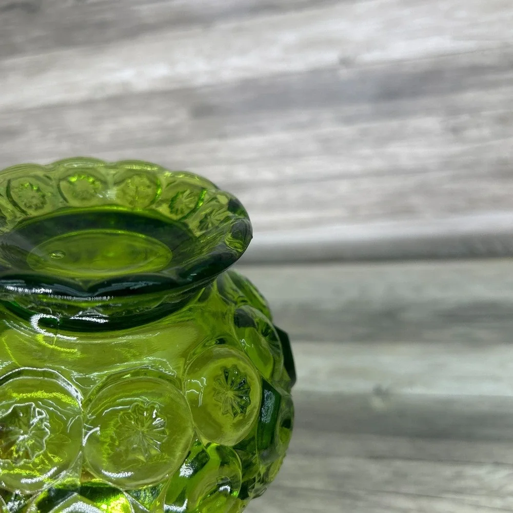 L. E. Smith Emerald Green Moon and Stars‎ Fairy Light Bottom ONLY Vintage Base